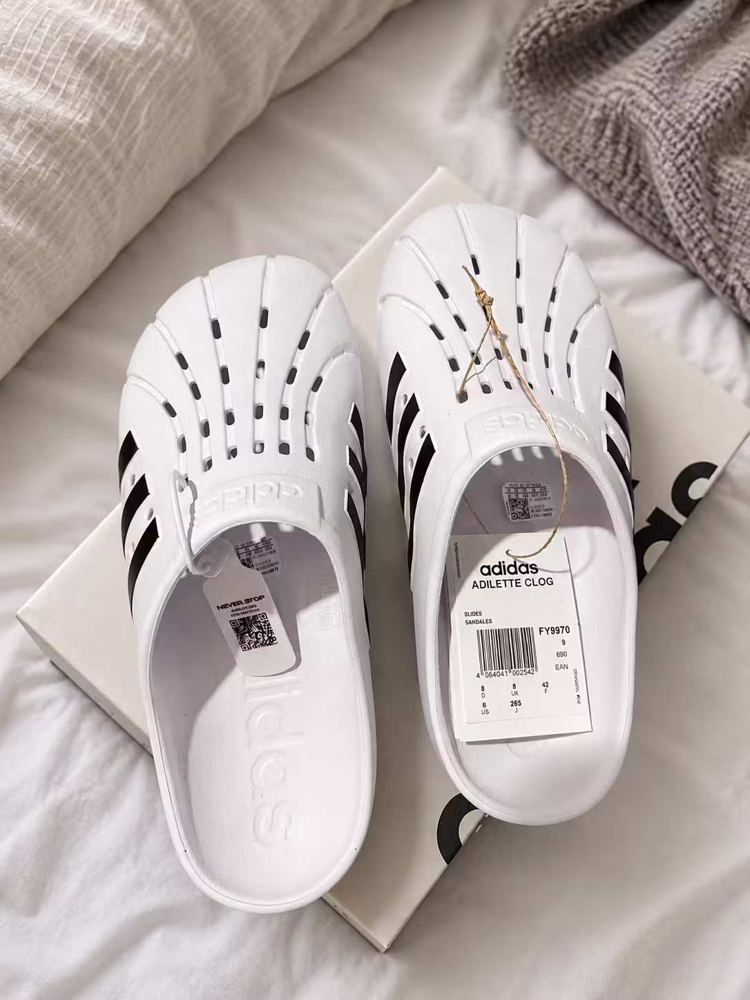 adidas Adilette Clog 'White Black' FY8970 adidas Adilette Clog 'White Black' FY8970